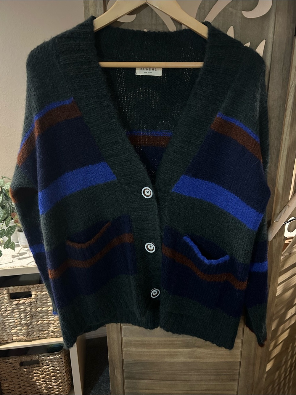 KORDAL CARDIGAN with colorblock details